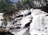 To Gokyo 1-6 Waterfall Near Dole The trail passed a beautiful snowy waterfall just before Dole on the first day of the trek to Gokyo.